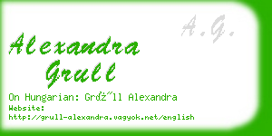 alexandra grull business card